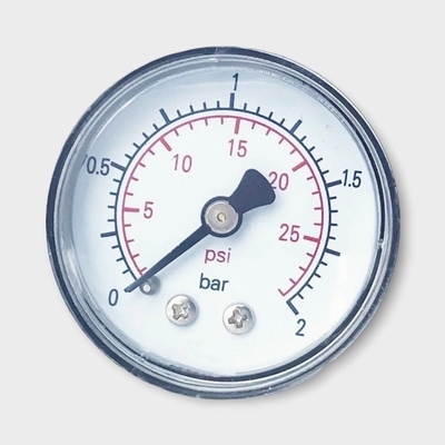 40mmの背部によって取付けられる実用的な圧力計2棒アナログの圧力計