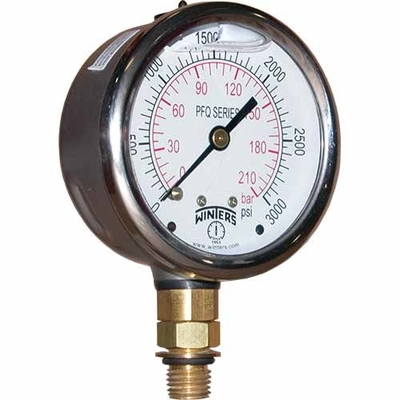 EN 837-1 油圧計が付いている 80mm の真鍮の液体によって満たされた圧力計