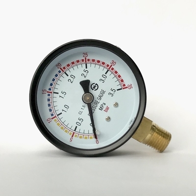 2.5ダイヤル35棒実用的な圧力計63mmの二重スケールの圧力計