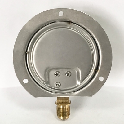 100mm 1.6 MPa Glycerinumは背部フランジのパネル取り付けの液体に満ちた圧力計で圧力計を満たした